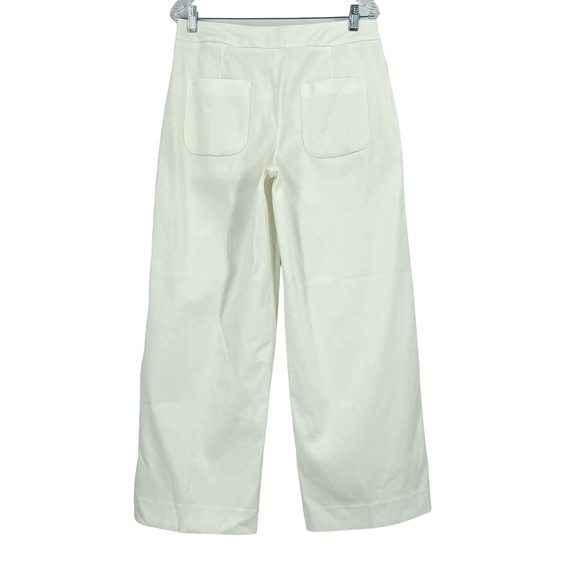 Everlane Wide Leg Trouser Pants Cream Women's Size 2 NWOT - Picture 2 of 4